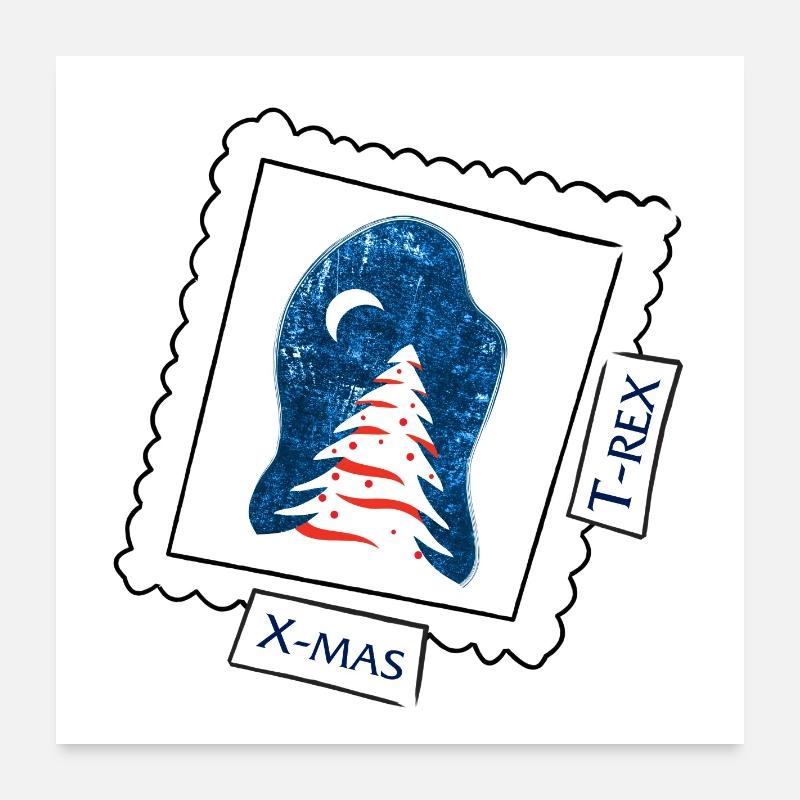 Xmas vs. Trex Poster 24" x 24" (60x60 cm)