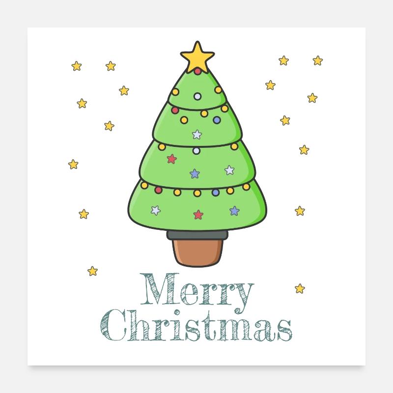 Frohe Weihnachten Poster 60x60 cm