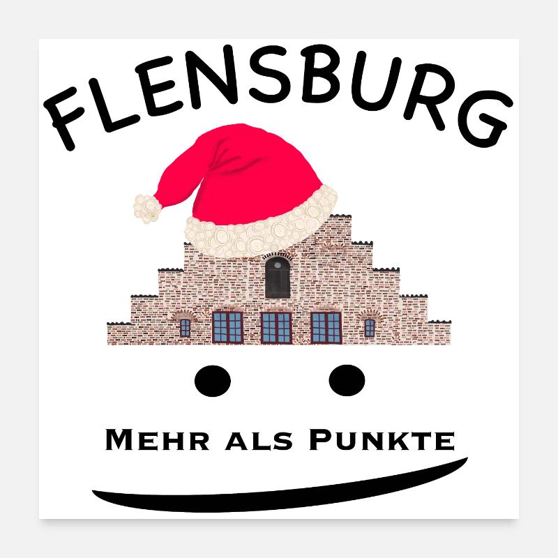 Noël Flensburg Nordertor, ,plus que des points Poster 60 x 60 cm
