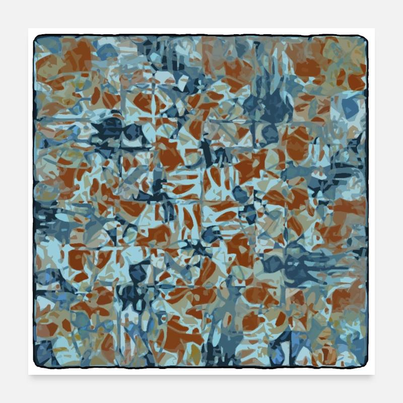 Abstract Camouflage Pattern Poster 24" x 24" (60x60 cm)