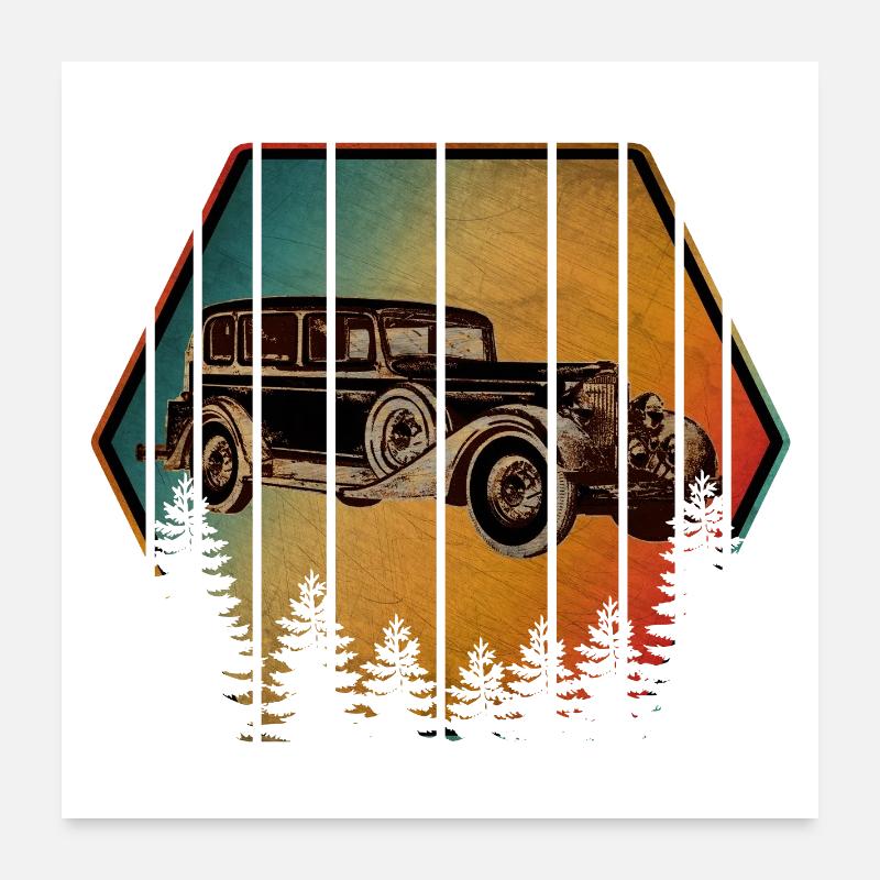OLDTIMER Poster 60x60 cm