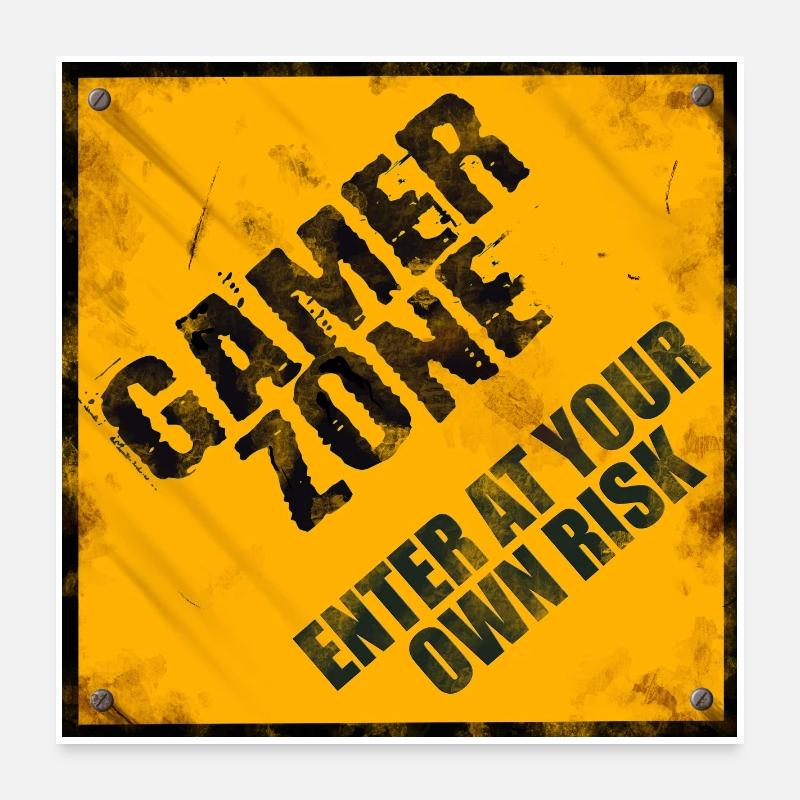 Panneau rouillé de la zone des joueurs Poster 60 x 60 cm