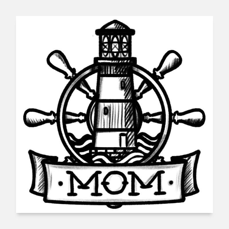 Seafarers' MOM (for seafarers) Poster 24" x 24" (60x60 cm)