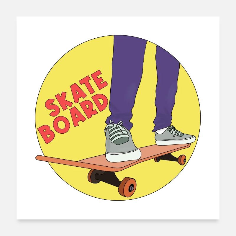 Skateboard Poster 60 x 60 cm