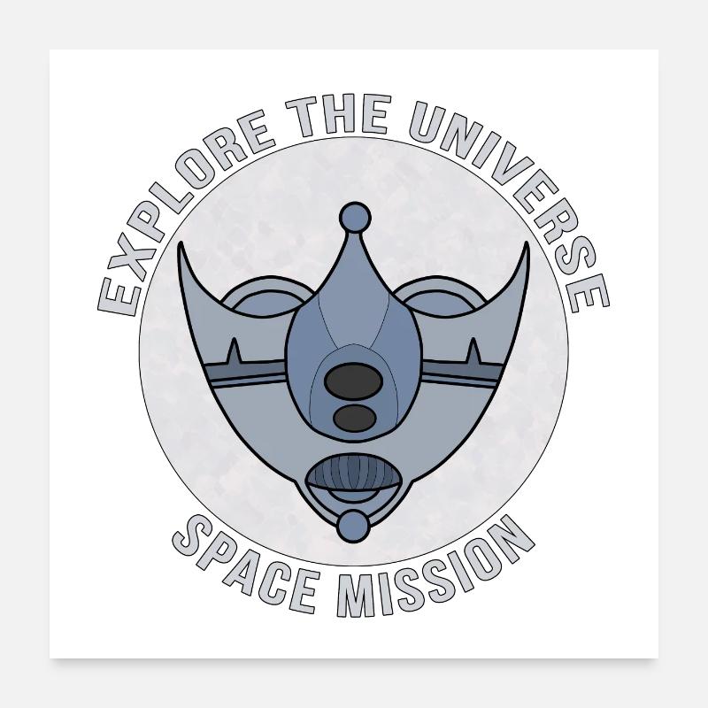 Space Mission Explore The Universe Poster 24" x 24" (60x60 cm)