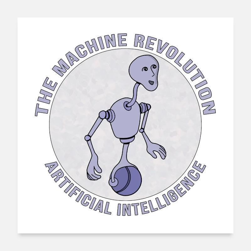La révolution de la machine Intelligence artificielle Poster 60 x 60 cm
