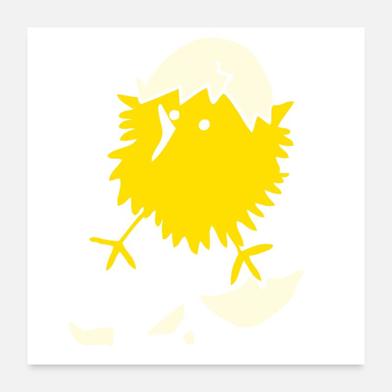 Chick BEEPY Happy Easter Naughty Yellow Comic Funny Poster 24" x 24" (60x60 cm)