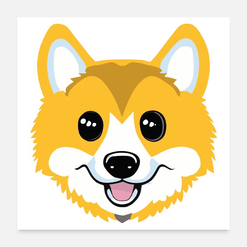 Corgi Poster 60 x 60 cm