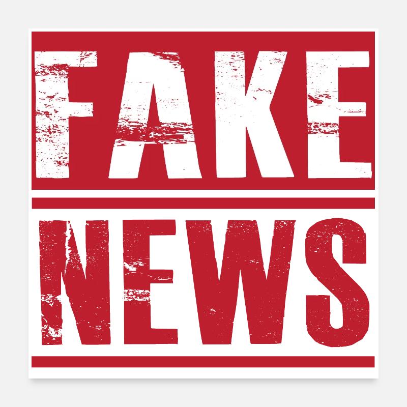 Fausses nouvelles Poster 60 x 60 cm