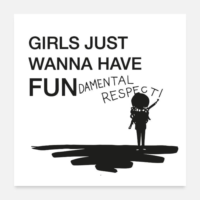 Les filles veulent juste s’amuser - Woman Day Poster 60 x 60 cm