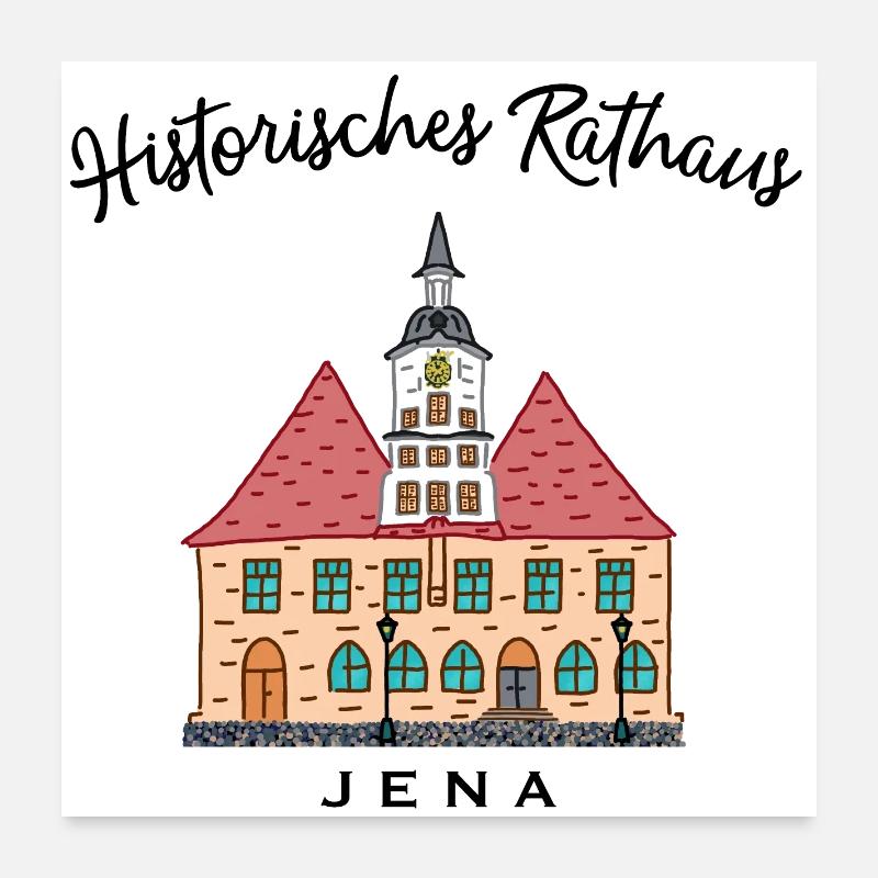 Jena, Historic Town Hall,Thuringia Poster 24" x 24" (60x60 cm)