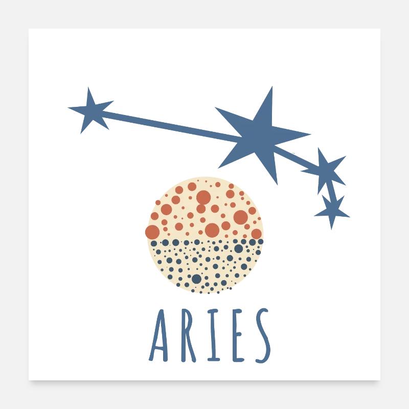 Das Sternbild Widder Poster 60x60 cm