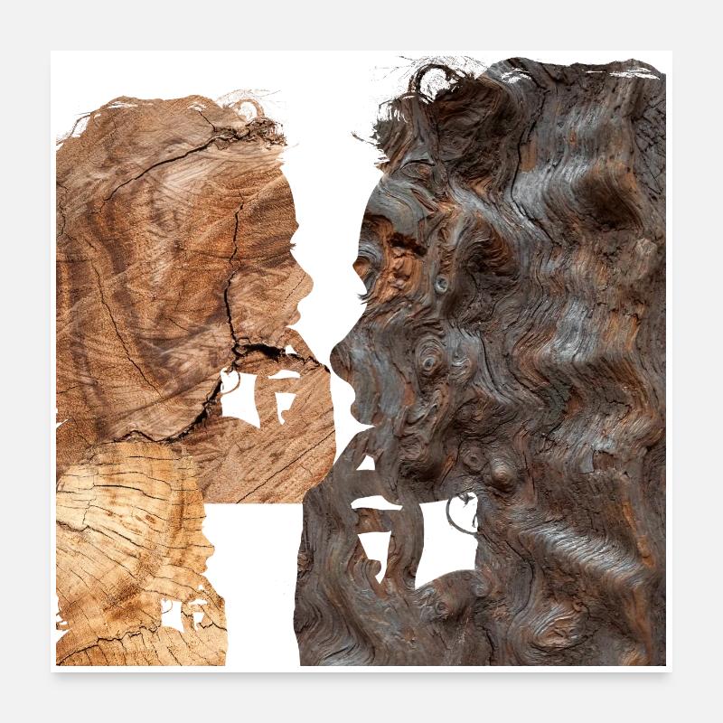 Perplexed woman profile Poster 24" x 24" (60x60 cm)
