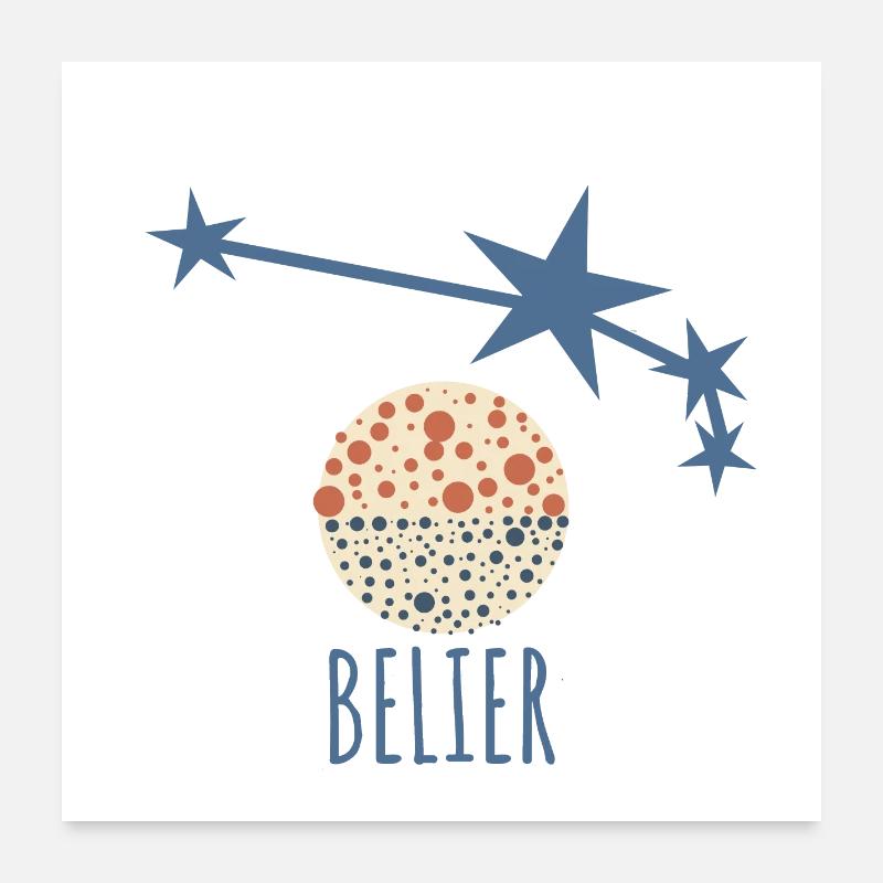 La constellation du Bélier Poster 60 x 60 cm