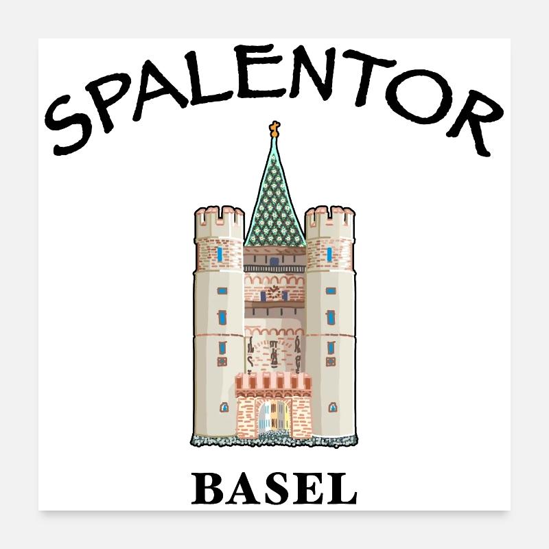 Basel, Spalentor, Schweiz Poster 60x60 cm