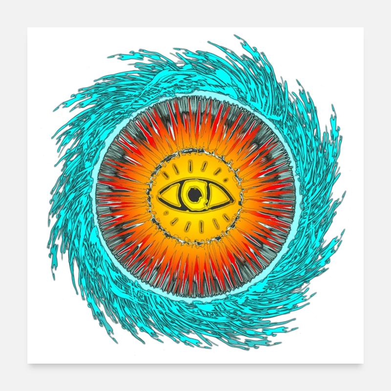 Eye Tsunami Design Poster 24" x 24" (60x60 cm)