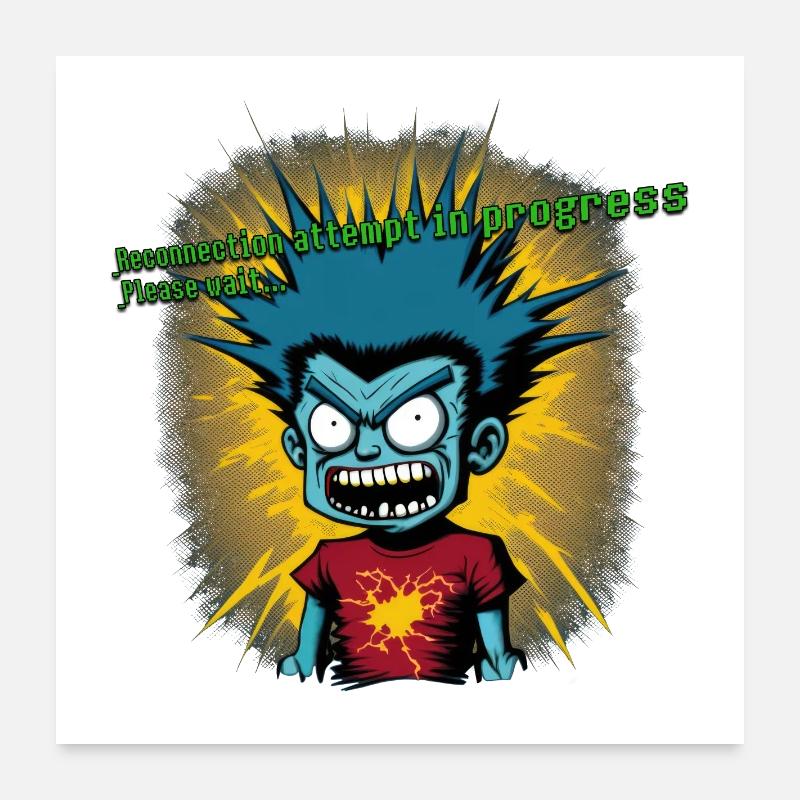 Connexion Interrompue 01 Poster 60 x 60 cm