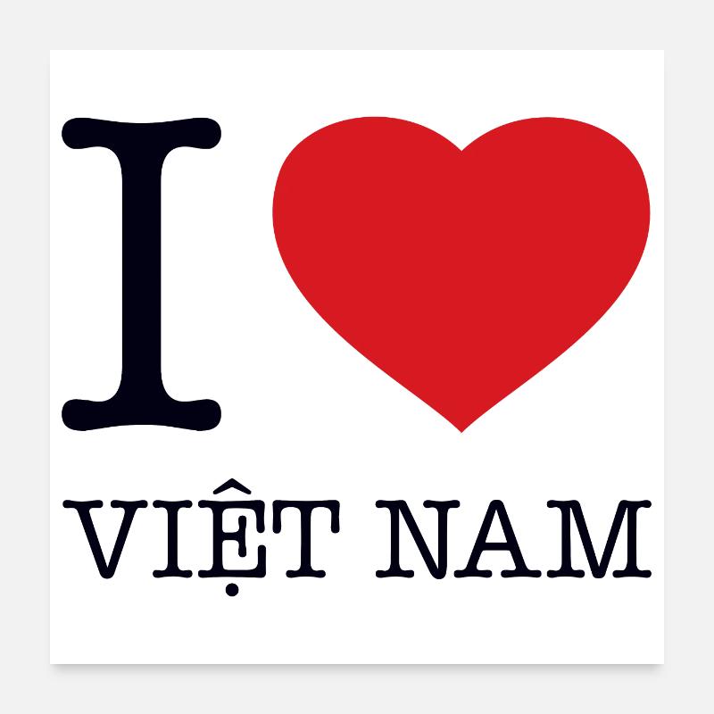 J’AIME LE VIETNAM Poster 60 x 60 cm