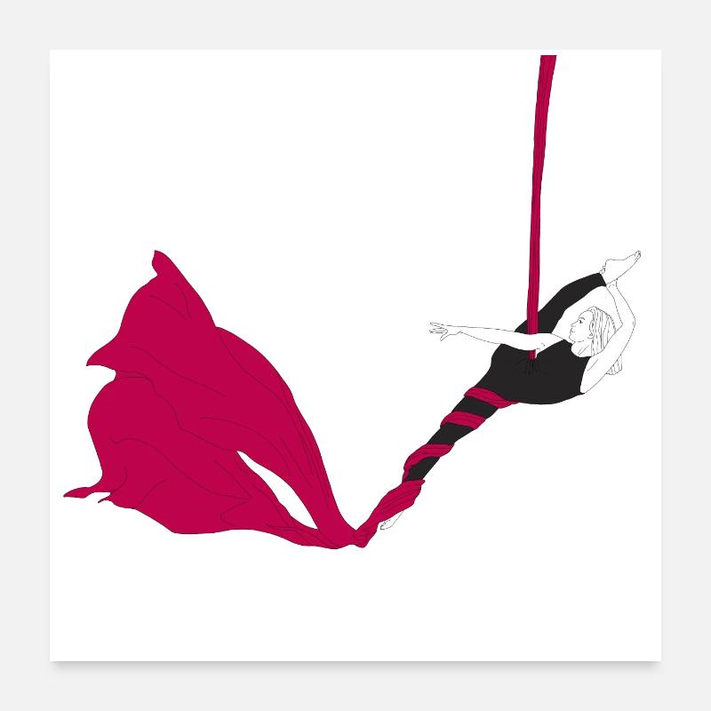 Magenta Silks Luftakrobatik Poster 60x60 cm