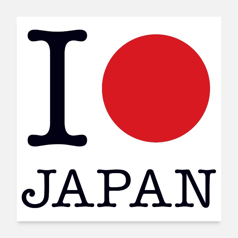 J’AIME LE JAPON Poster 60 x 60 cm