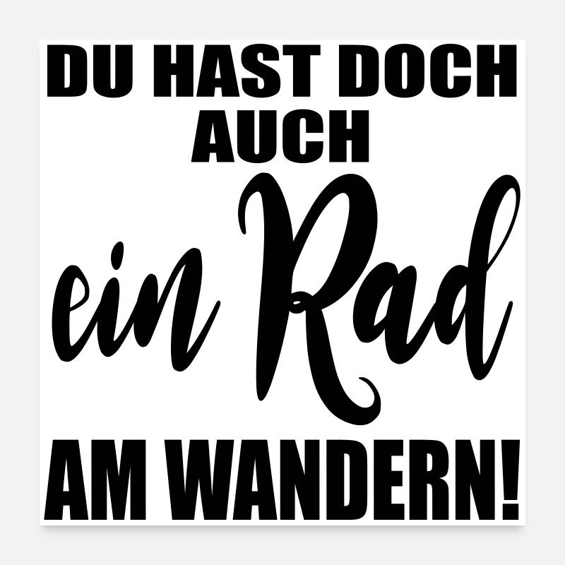 RAD AM WANDERN Poster 60x60 cm
