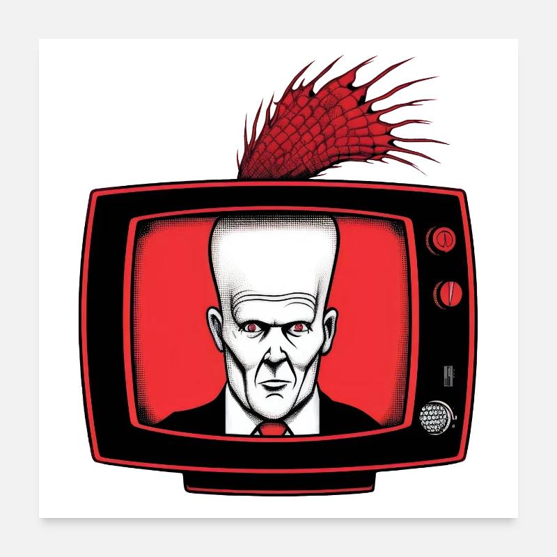 Fernseher 01 Poster 60x60 cm