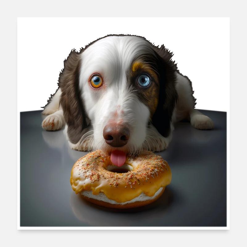 Absolut Self control dog 01 sans Poster 60 x 60 cm