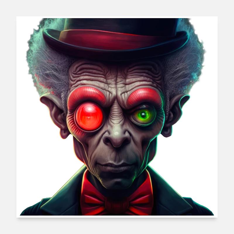 funky alien 04 Poster 60 x 60 cm