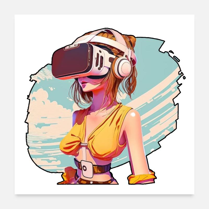 Mädchen VR 01 Poster 60x60 cm