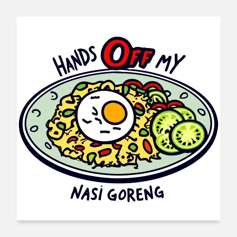 Pas touche à mon nasi goreng ! Poster 60 x 60 cm