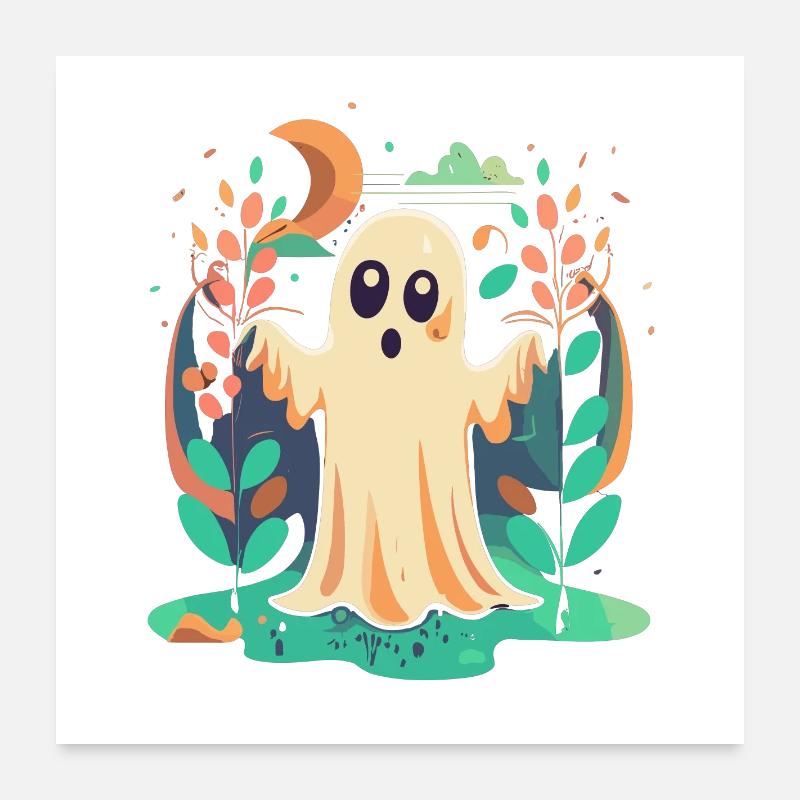 Halloween Geist Poster 60x60 cm
