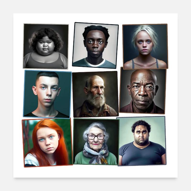 Super Ordinary 03 - Poster 60 x 60 cm - blanc