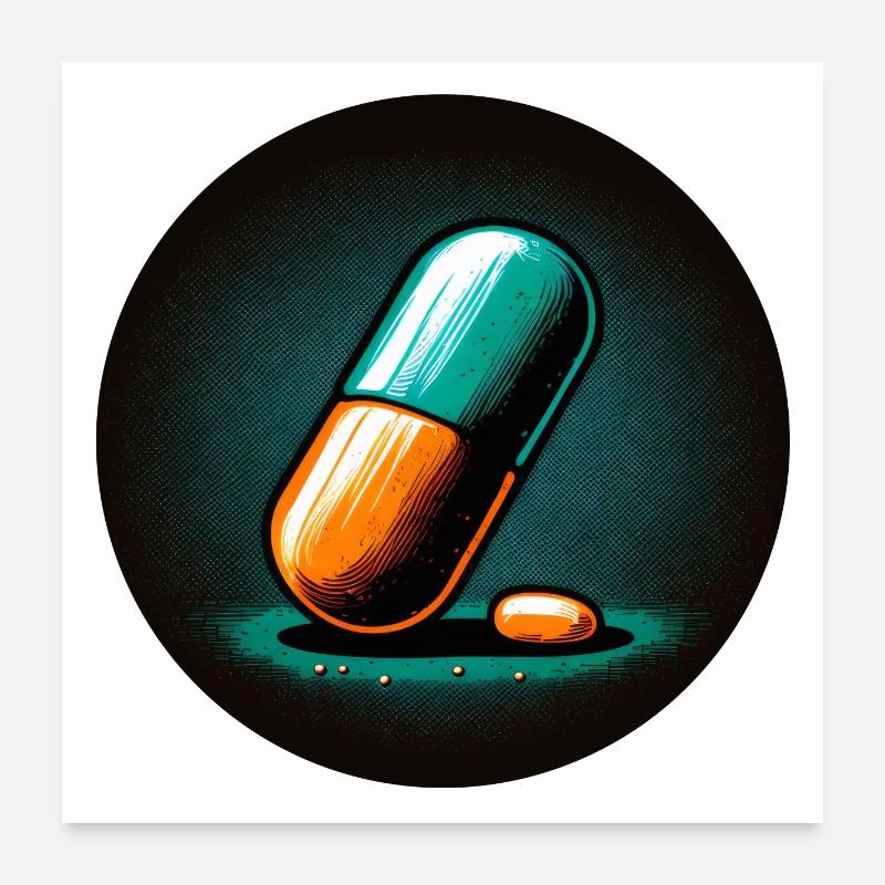 Pill Poster 24" x 24" (60x60 cm)