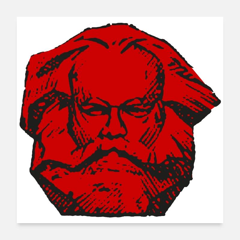 Karl Marx rouge communisme marxisme pull copie Poster 60 x 60 cm