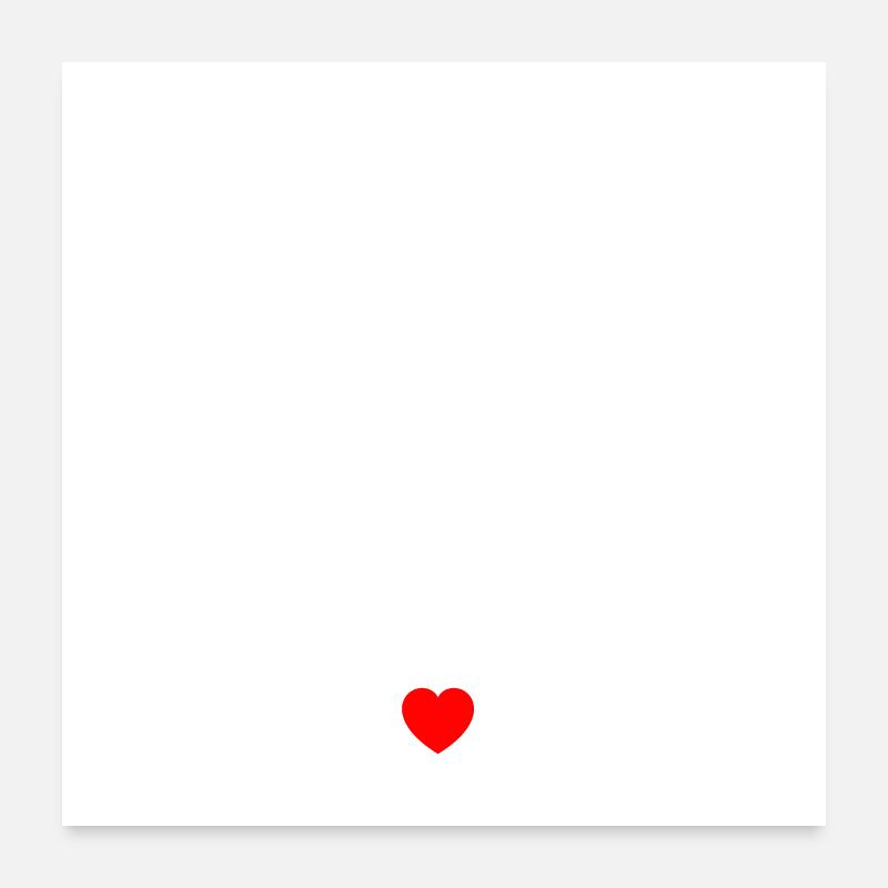Message Affection pour Futur Maman - Poster 60 x 60 cm - blanc