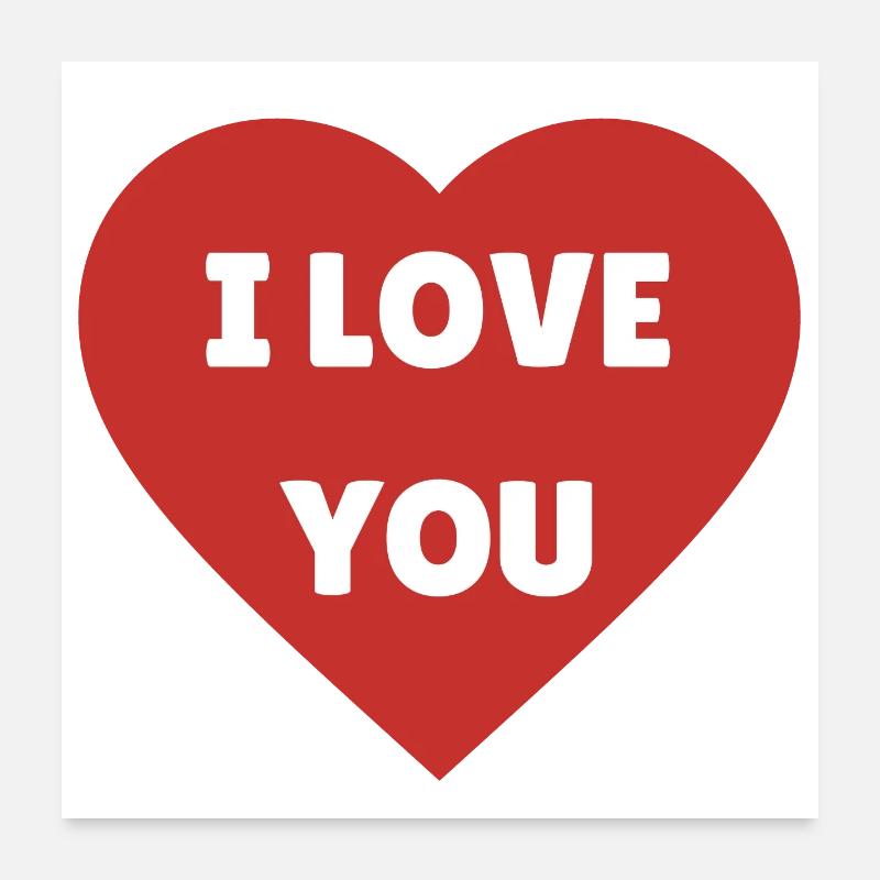 Ich liebe dich Poster 60x60 cm