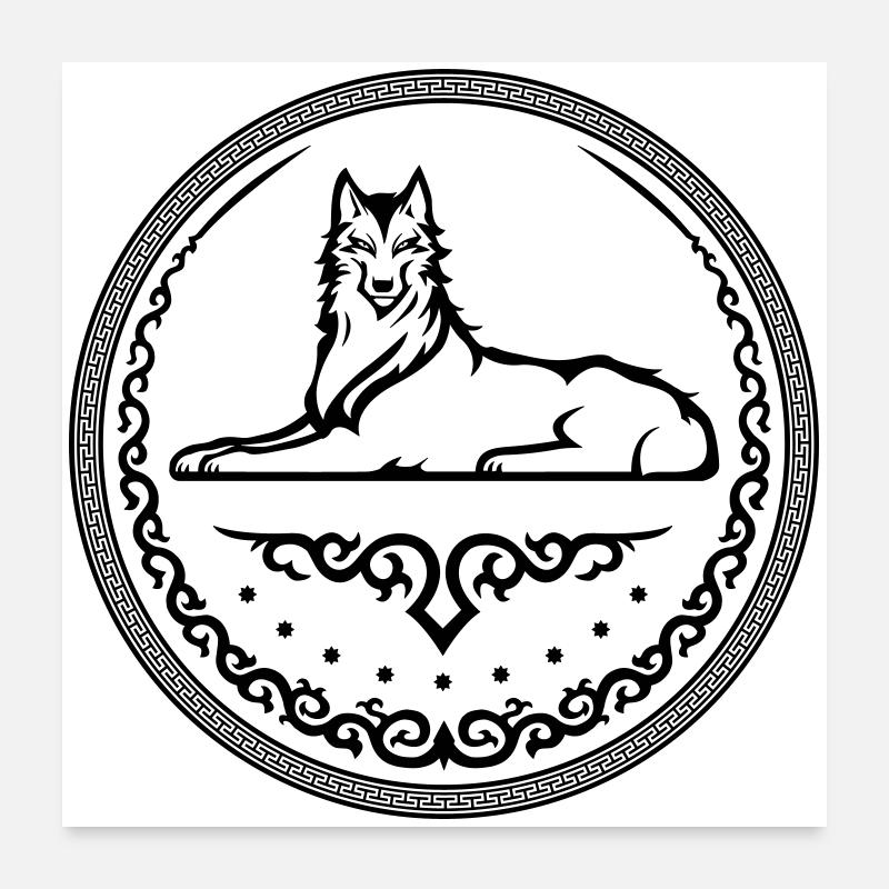Wolf of Caucasus Poster 24" x 24" (60x60 cm)