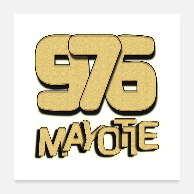 T SHIRT 976 MAYOTTE_MAORÉ Poster 60 x 60 cm
