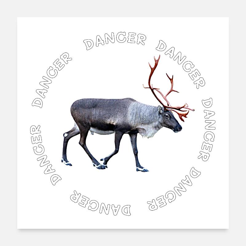 DANCER - Poster 24" x 24" (60x60 cm) - white