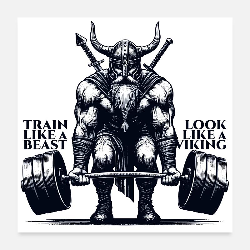 Viking Deadlift Gift Poster 24" x 24" (60x60 cm)