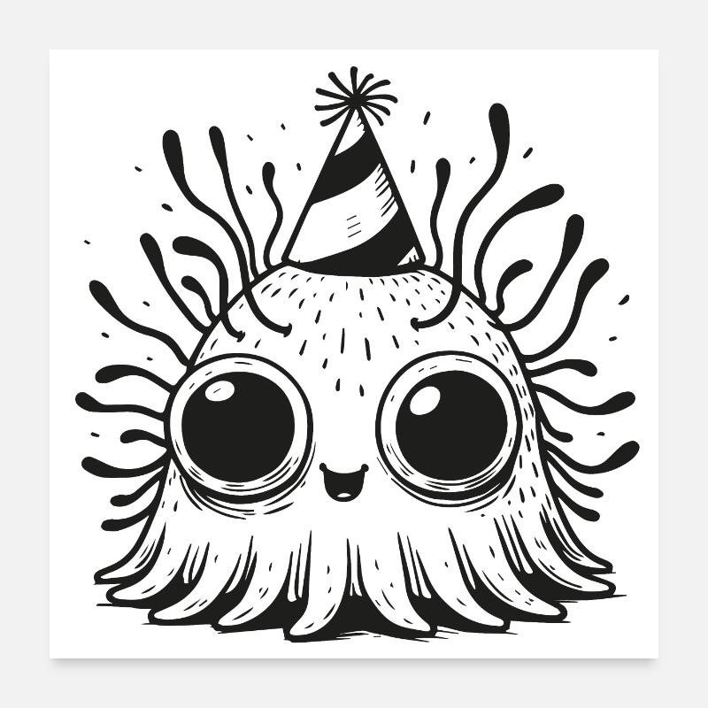 Jellyfish Trend Animals Love Illustration Poster 24" x 24" (60x60 cm)