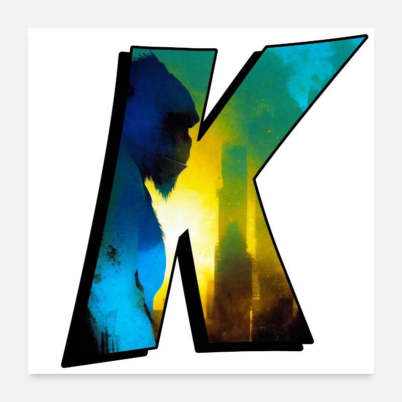Gorille 01 - K2 Poster 60 x 60 cm