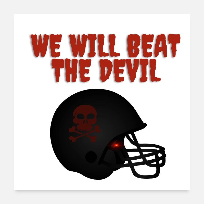 Düstere Motivationsbotschaft mit Schädel Poster 60x60 cm