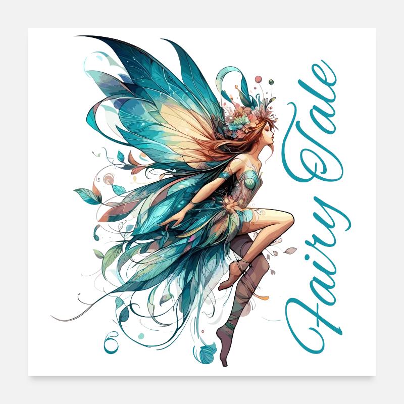 Cadeau de conte de fées Poster 60 x 60 cm