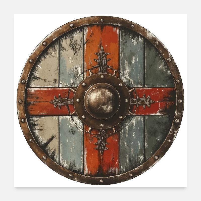 Viking Shield Poster 24" x 24" (60x60 cm)