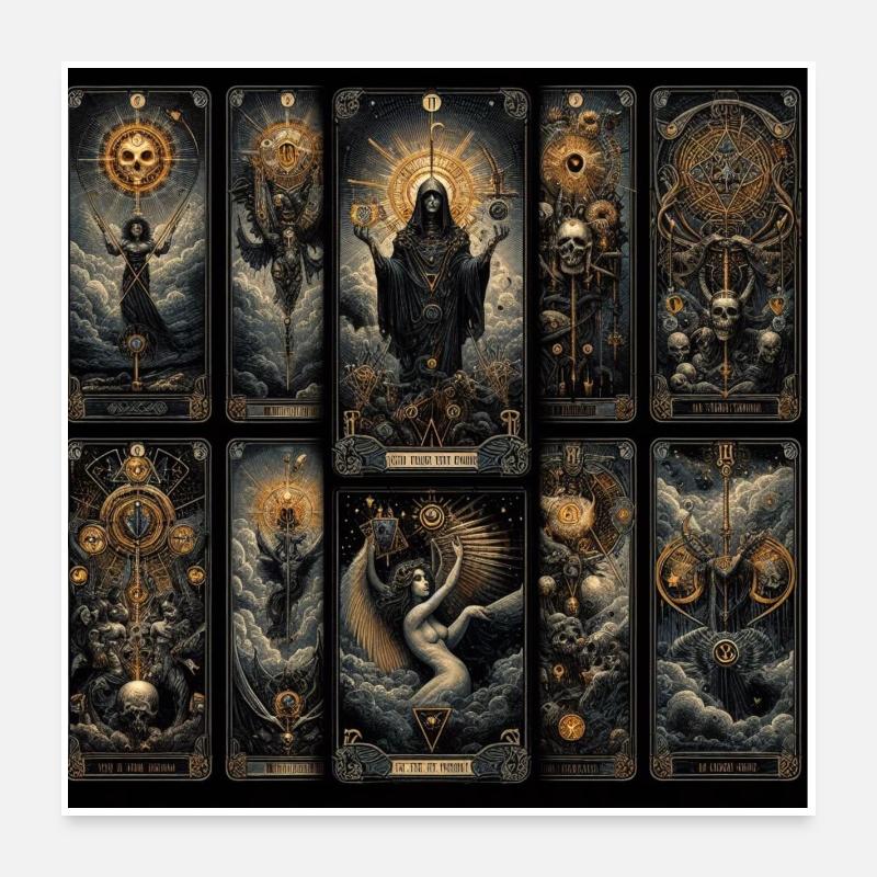 Tarot Ombres et Anges Poster 60 x 60 cm