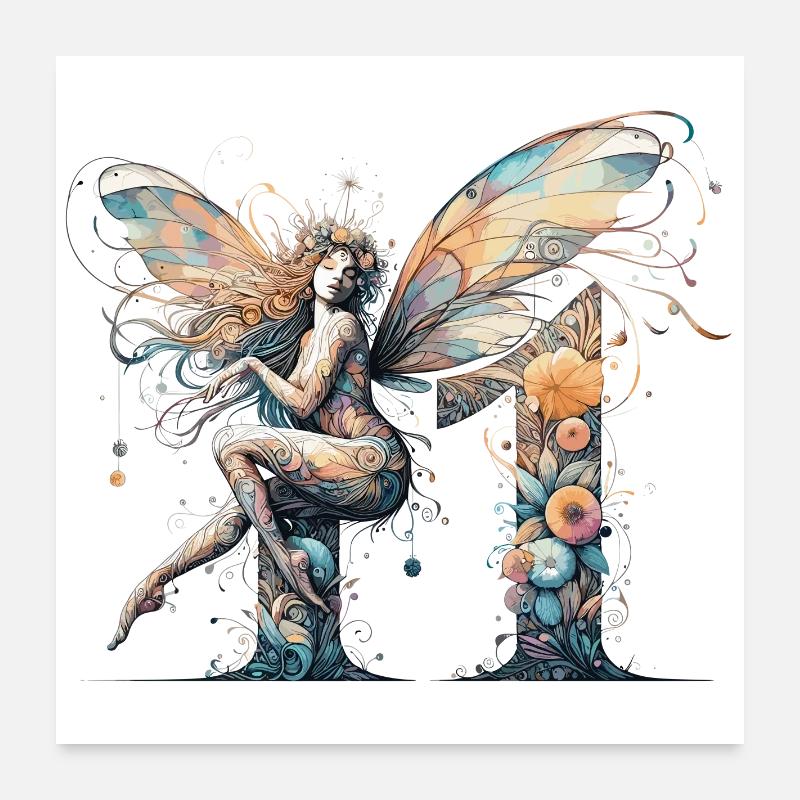 11 Jahre Fee Elfe Geburtstag Geschenk Poster 60x60 cm