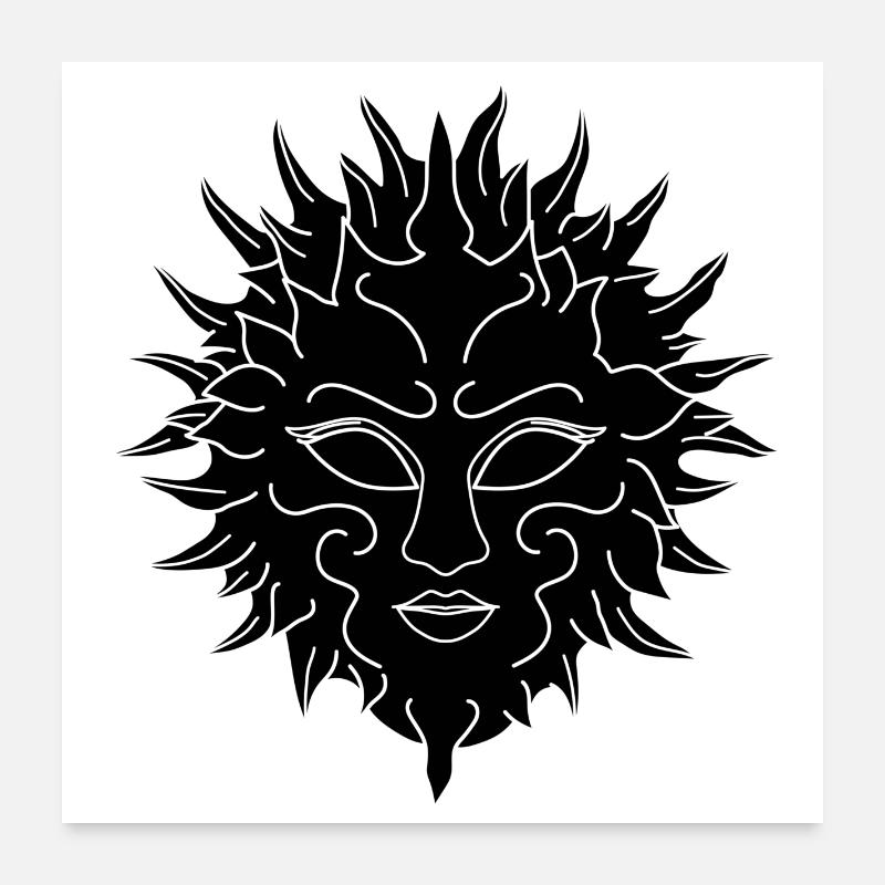 Schwarze Sonne Poster 60x60 cm