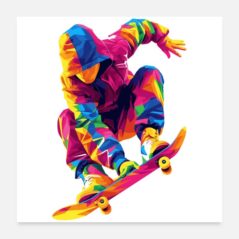 Man Who Skates Poster 24" x 24" (60x60 cm)