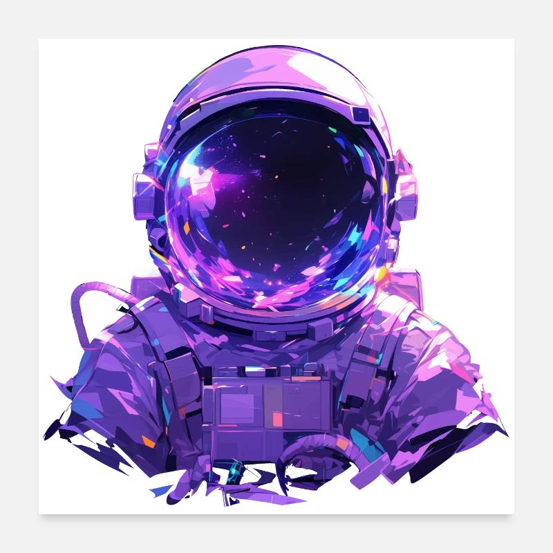 Astronaut Helmet Poster 24" x 24" (60x60 cm)